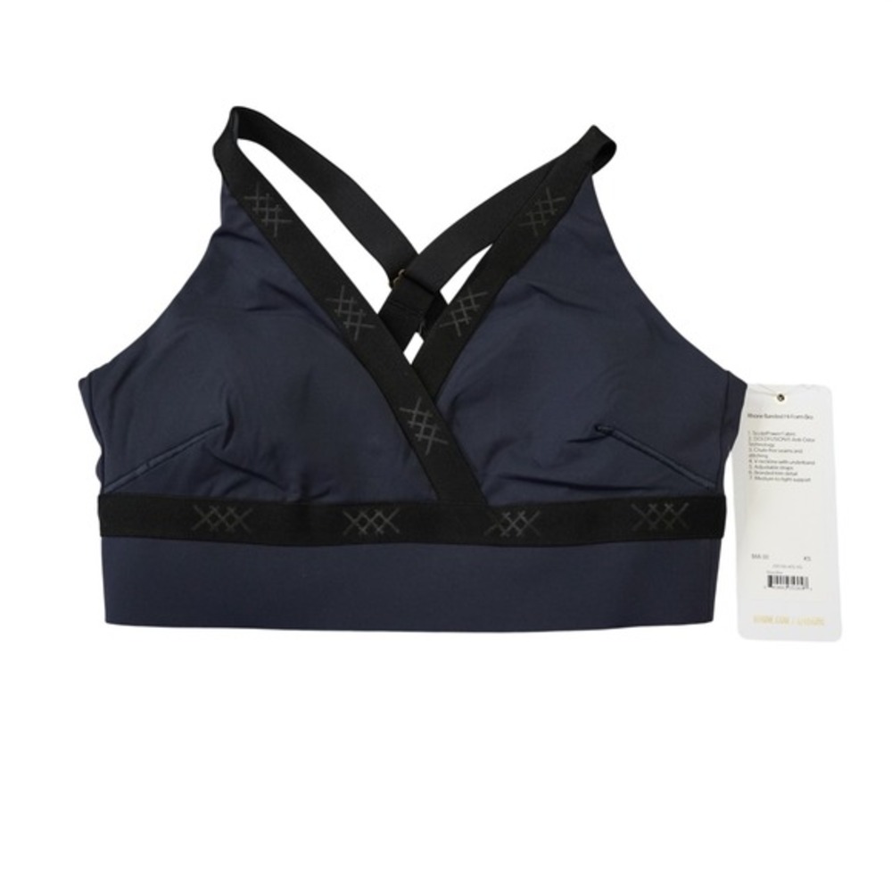 Rhone Banded Hi-Form Bra Navy Blue XS SculptPower GOLDFUSION Sports Bra NWT